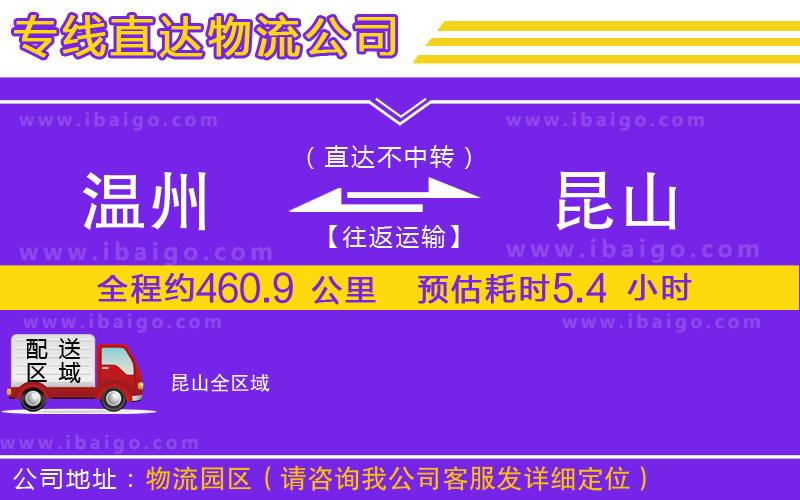 溫州到昆山物流公司