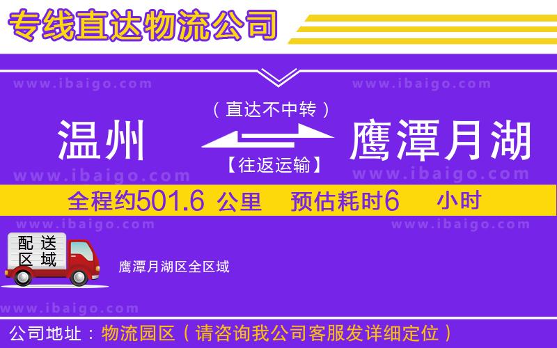溫州到鷹潭月湖區物流專線