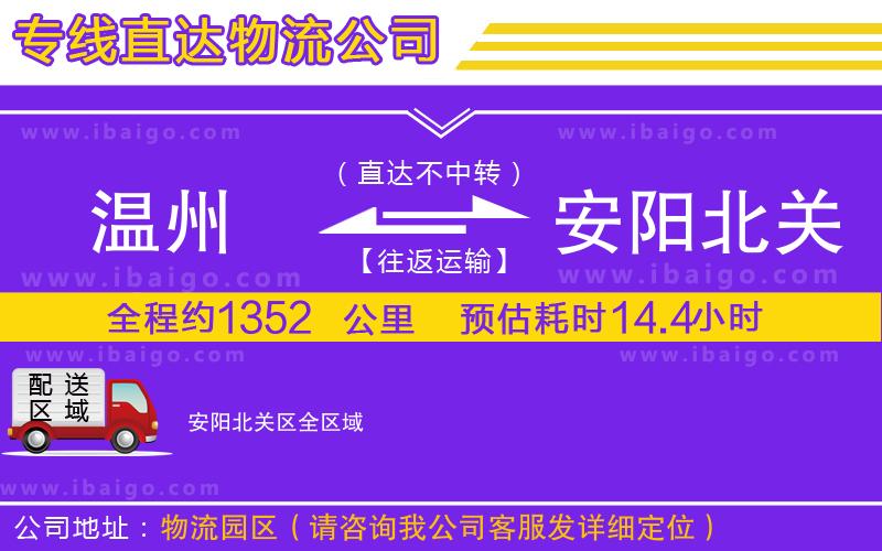 溫州到安陽(yáng)北關(guān)區(qū)貨運(yùn)專線