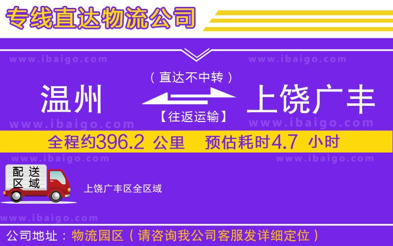 溫州到上饒廣豐區(qū)物流專(zhuān)線