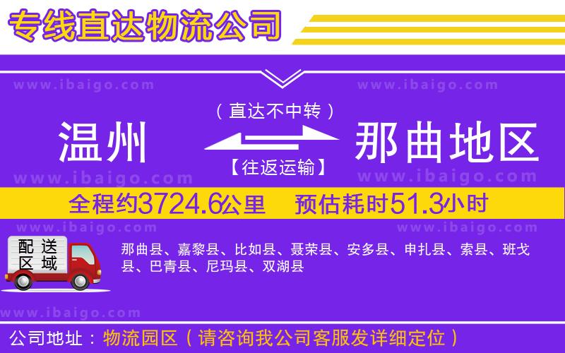 溫州到那曲地區(qū)貨運(yùn)專線