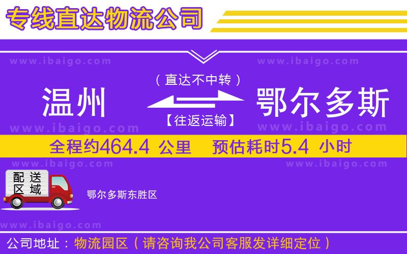 溫州到鄂爾多斯物流專(zhuān)線