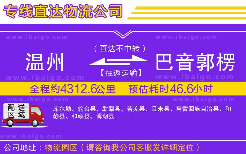 溫州到巴音郭楞蒙古自治州貨運公司