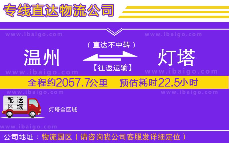 溫州到燈塔貨運